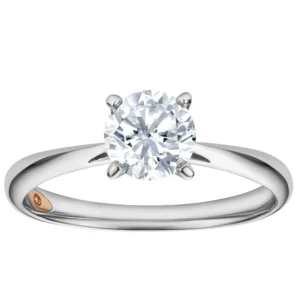 Celebration (K) – 9K White with 9K Rose Gold – 1 carat, Lab Grown Diamond, Round Brilliant Cut