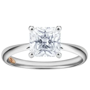 Celebration (M) – 9K White with 9K Rose Gold – 2 carat, Lab Grown Diamond, Princess Cut