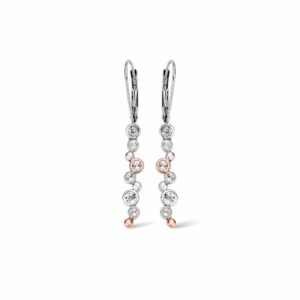 Clogau® Celebration Sterling Silver Drop Earrings with Topaz